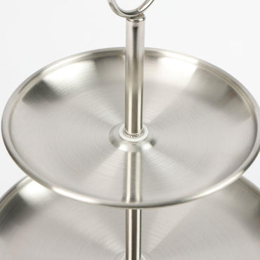 Ceruzo 3 Level Stainless Steel Serving Stand For Tea Cakes Snacks Pastries 33 Cm.