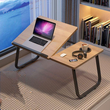 Ceruzo Adjustable Bed Table – Laptop Tray with Metal Frame for Reading, Working & Breakfast in Bed.