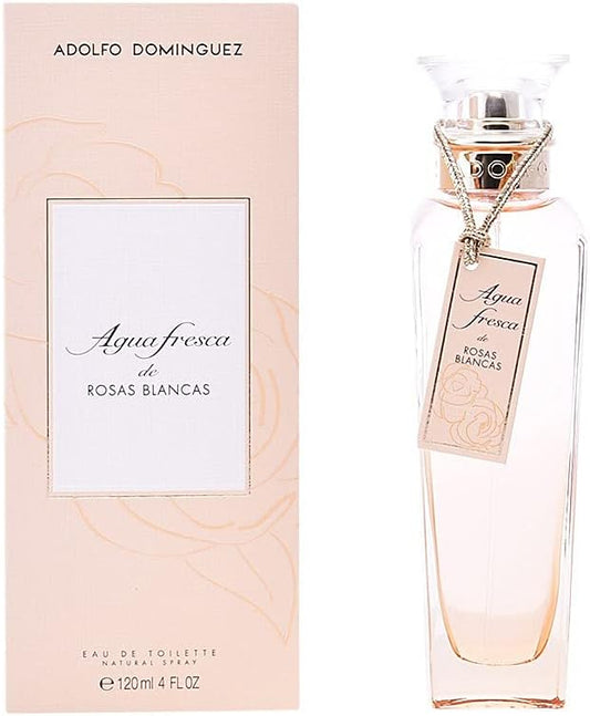 Adolfo Dominguez Agua Fresca de Rosas Blancas Eau de Toilette Spray Parfum Femme 120ml Édition 2017 - Afanaya