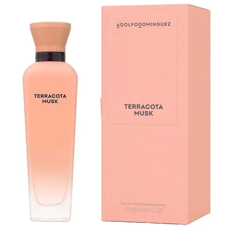 Adolfo Dominguez Terracota Musk Eau de Parfum Spray 120ml Warm Woody Musk Perfume for Women - Afanaya