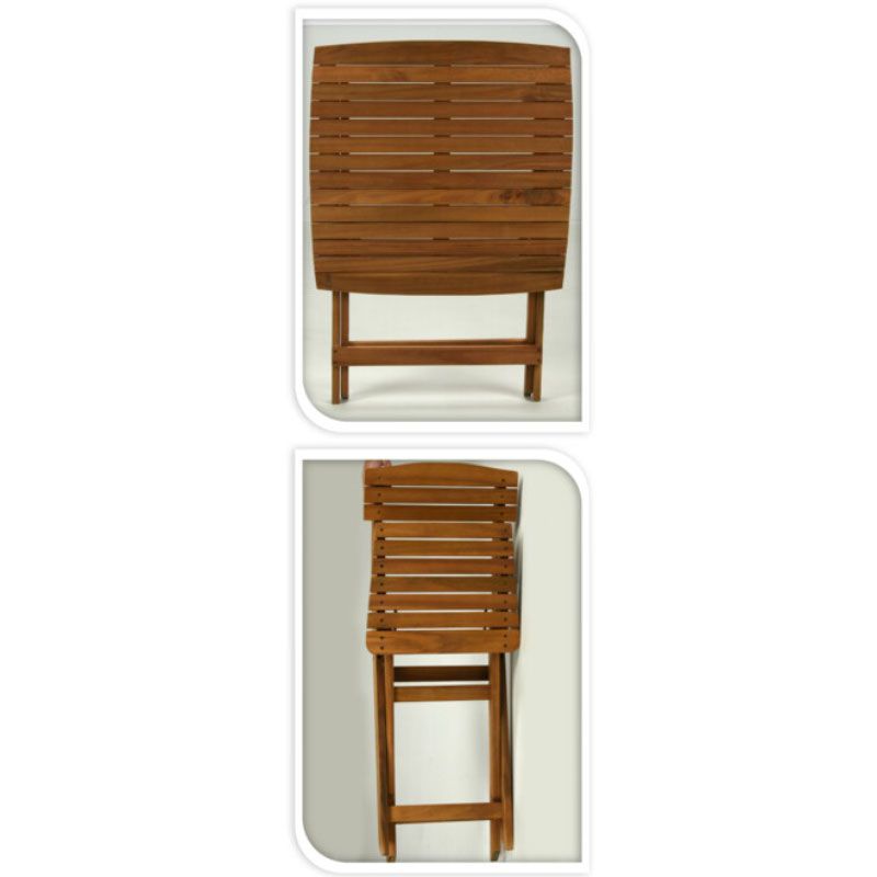 Ambiance Bistro Set Foldable Garden Table & Chairs – Outdoor Patio Furniture - Afanaya