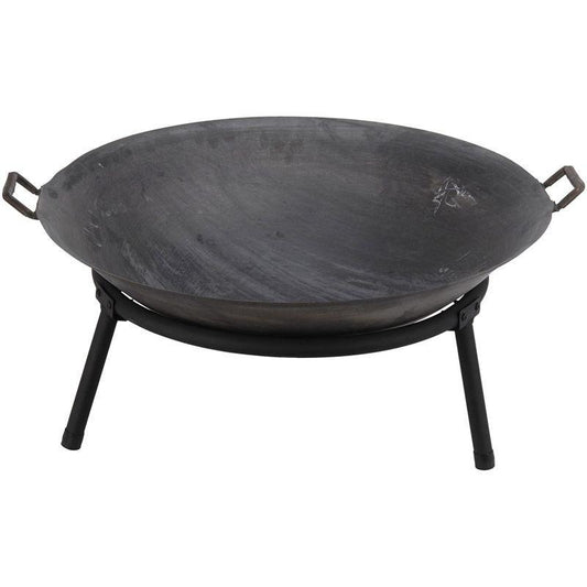 Ambiance Cast Iron Fire Bowl 60cm Outdoor Fire Pit For Garden Patio Heating And Cozy Ambiance.