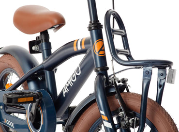 AMIGO 2Cool Boys Kids Bike 12" with Coaster Brake and V - Brake From 3 to 5 Years - Blue - Afanaya