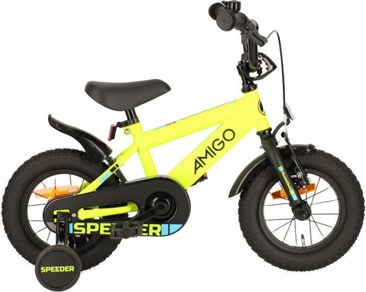 AMIGO Explorer Boys’ Bike 14″ Kids Bicycle with Coaster & Front V - Brake - Afanaya