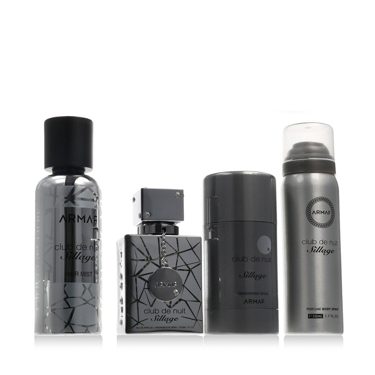 Armaf Club De Nuit Sillage Coffret Eau de Parfum 30ml + Hair Mist 55ml + Déodorant Stick 75ml + Body Spray 50ml.