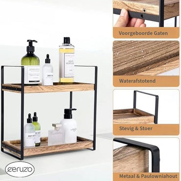 Bathroom Counter Organizer with Basket Bathroom and Storage Organizers - Afanaya