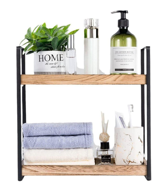 Bathroom Counter Organizer with Basket Durable Stylish Storage for Clutter Free Countertop.