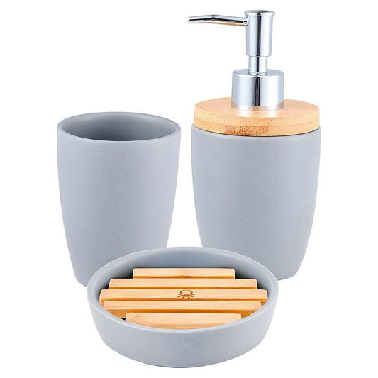 Benetton Ceramic 3-Piece Bathroom Set – Countertop.