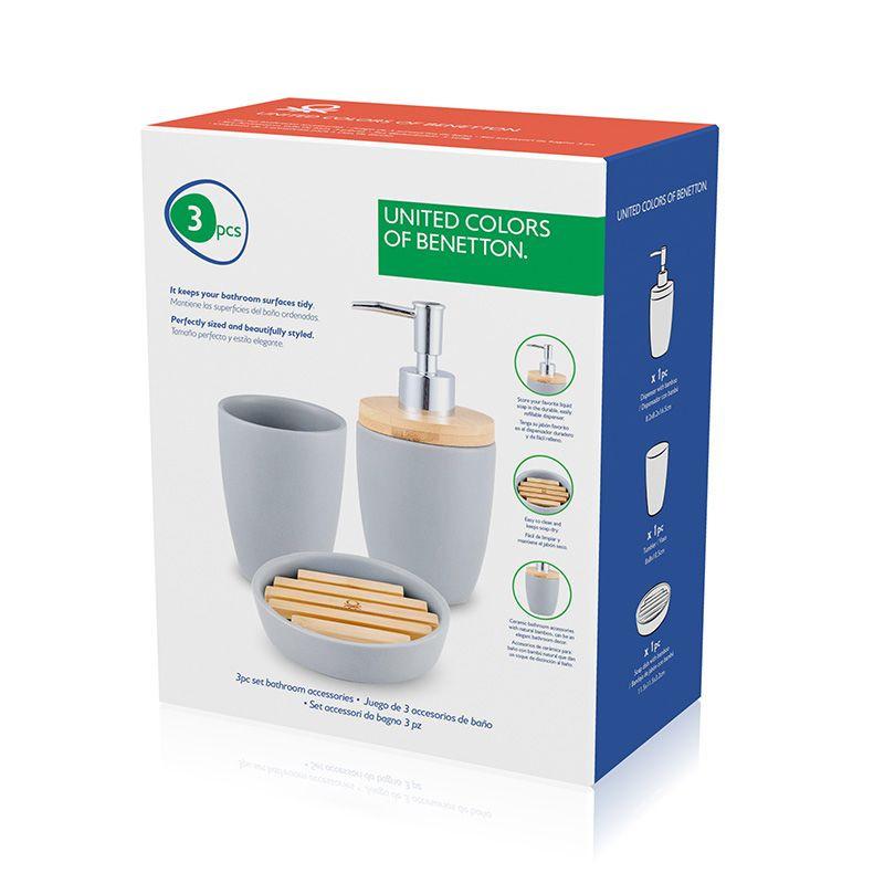 Benetton Ceramic 3-Piece Bathroom Set – Countertop.