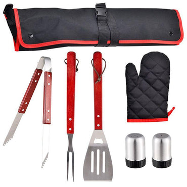 Bergner 7-Piece BBQ Tool Set – Stainless Steel Grill Accessories.
