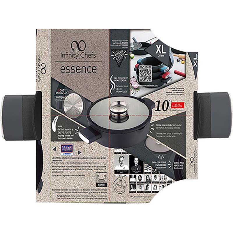 Bergner Infinty Chefs Braadpan 28Cm - Deksel Met Aromatizer - Voor Inductie - Afanaya