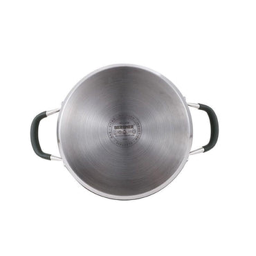Bergner Midnight 9.5L Stainless Steel Soup Pot with Lid – 28 cm.