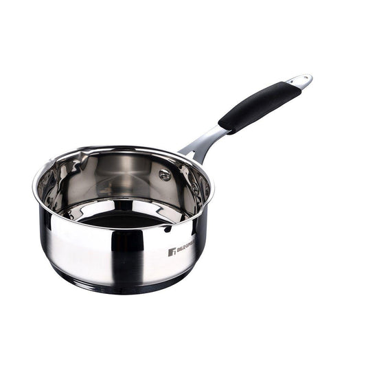 Bergner Midnight Stainless Steel Induction Pan 1.3 L Durable Everyday Kitchen Cookware.