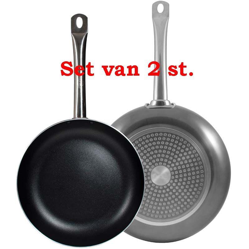 Bergner Prochef Platinum 2-Piece Nonstick Frying Pan Set.