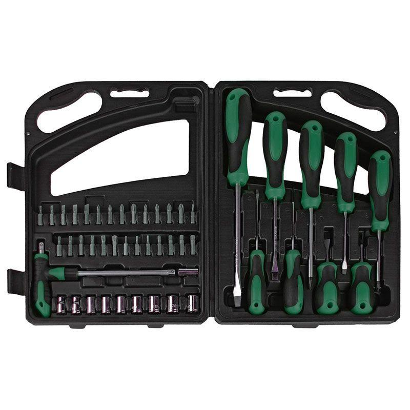 Brüder Mannesmann 47 Piece Screwdriver Bit And Socket Set With Case For Professional Use.