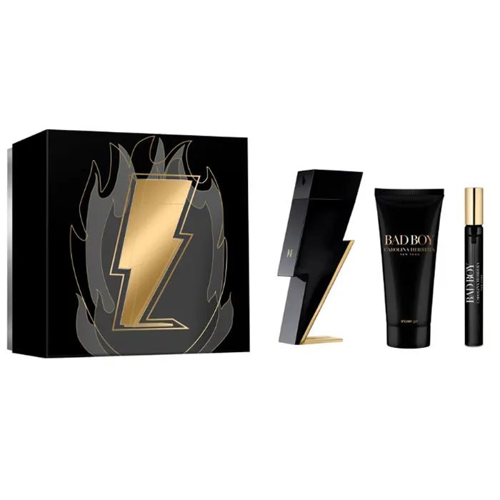 Carolina Herrera Bad Boy Eau de Toilette Vaporisateur 100ml Coffret 3 Produits - Afanaya