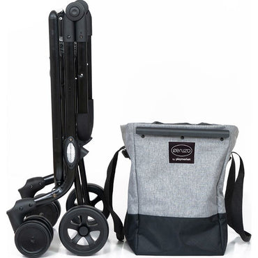 Ceruzo by Playmarket Easy Go Shopping Trolley Foldable Grocery Cart Black/Grey 43.5L Capacity - Afanaya