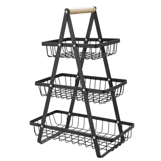 Ceruzo Fruit Rack 3 Tier Kitchen Storage Stand for Fruits & Vegetables – Height 47 cm - Afanaya