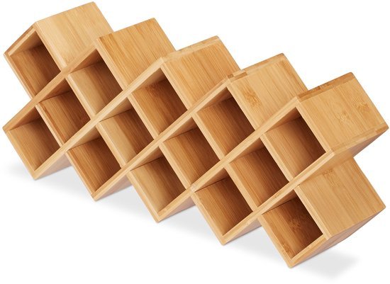 Ceruzo Herb Rack with 18 Glass Spice Jars Kitchen Seasoning Organizer with Labels & Marker Pen - Afanaya