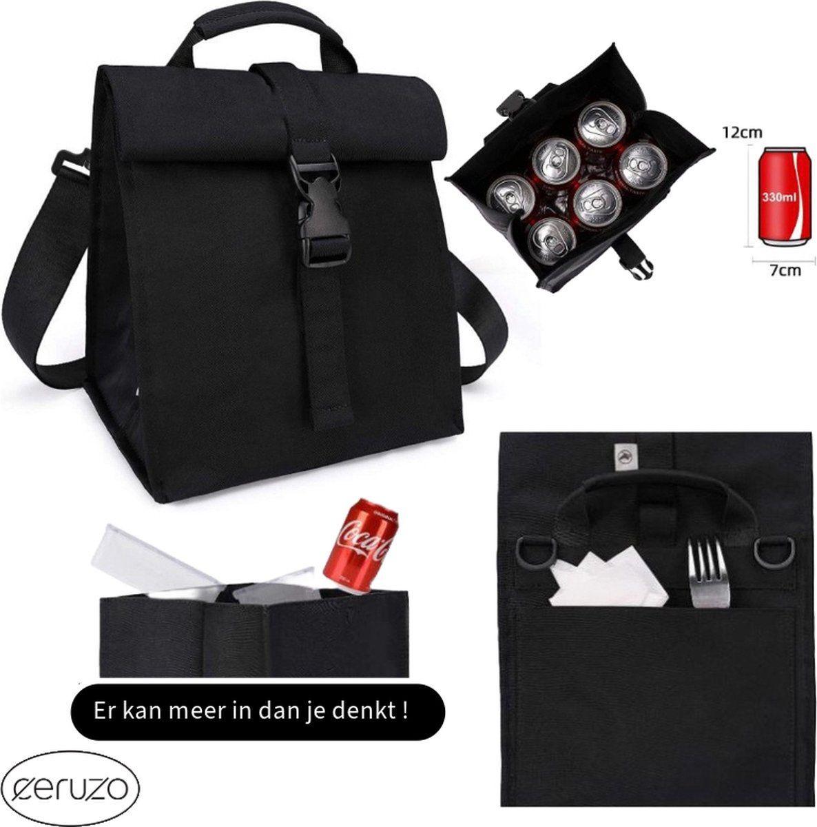 Ceruzo 12 Can Cooler Bag With Detachable Adjustable Shoulder Strap Thermally Insulated Waterproof.