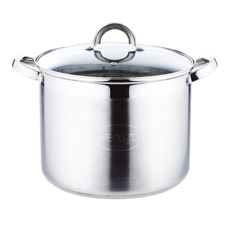 Ceruzo Stainless Steel Soup Pot XXL 20 Liter Large Capacity Stockpot for All Heat Sources.