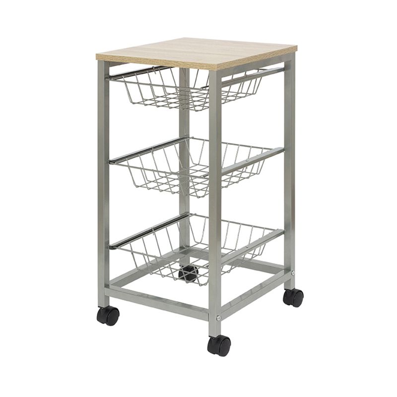 Duett Keukentrolley Op Wieltjes - 3 Uitneembare Manden - Afanaya