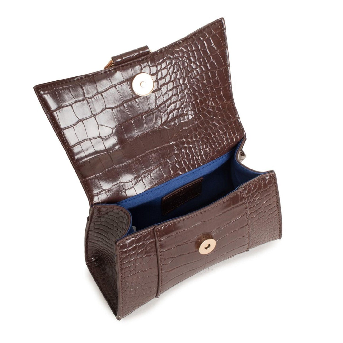 Egon Von Furstenberg Handbag With One Handle Removable Shoulder Strap PU Leather Logo Visible.