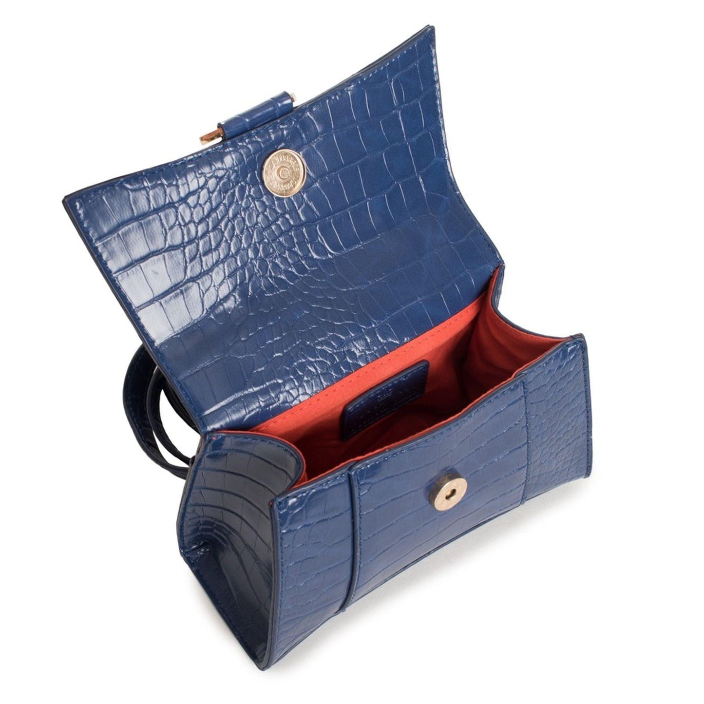 Egon Von Furstenberg Womens Handbag Polyurethane One Top Handle Removable Shoulder Strap Logo Visible.