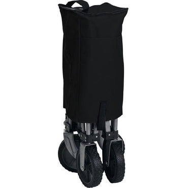 Garden Tool Collection Black Folding Outdoor Trolley Wagon with Protective Cover 90 by 49 by 58 cm.