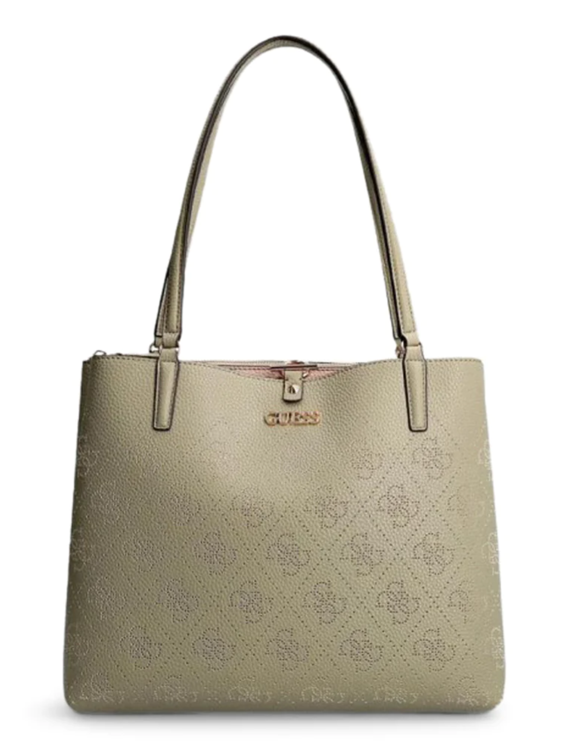 Sac Bandoulière Guess Amara Logo 4G Vert Olive pour Femme – Sac Designer de Luxe (34x29x11 cm)