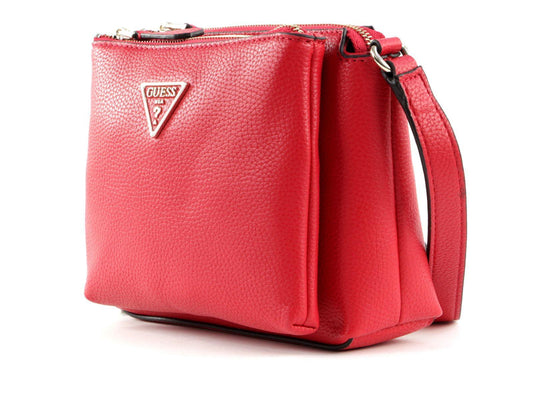 Guess Becca Textile Crossbody Bag Red – Stylish Women's Designer Handbag.