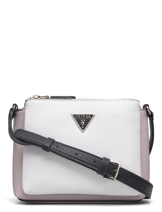 Guess Becca Textile Crossbody Bag White Pink – Women's Designer Handbag.