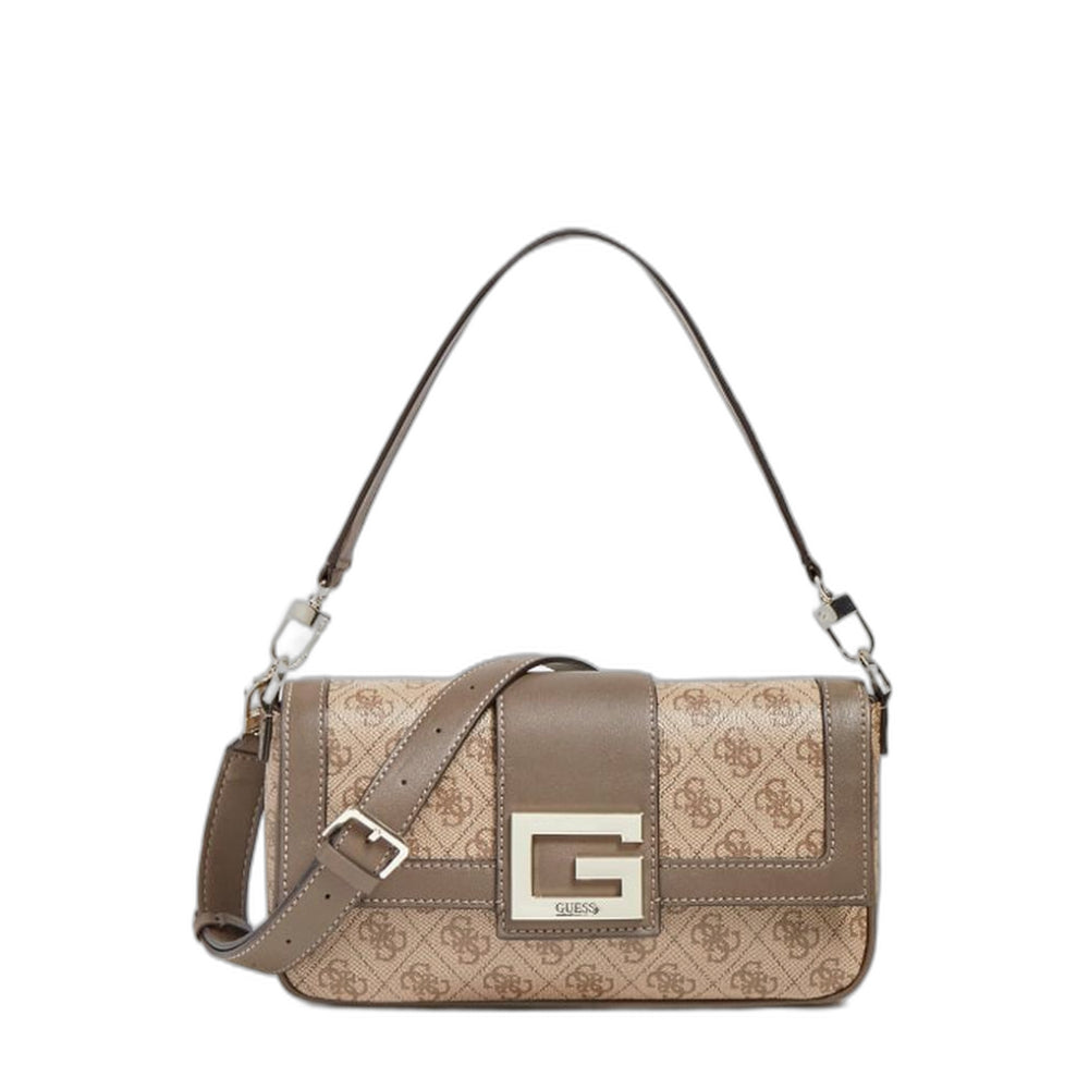 Sac à main Guess Brightside 4G Logo — Sac en polyuréthane couleur latte de luxe pour femme