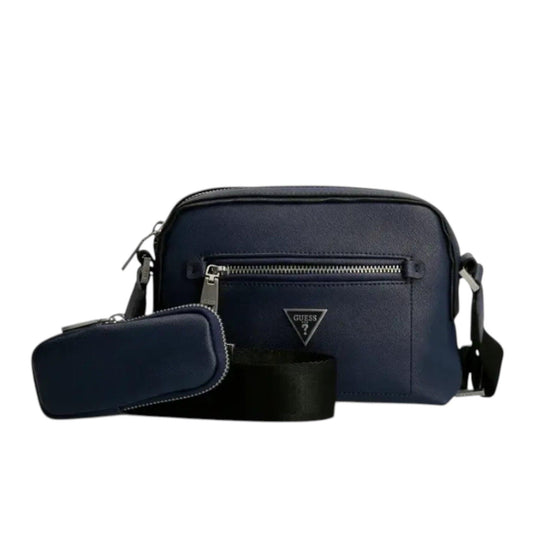 Guess Certosa Synthetic Leather Crossbody Bag Blue for Women | HMCERTP2228.