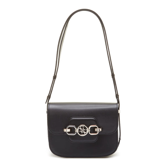 Guess Hensely Convertible Crossbody Flap Bag – Luxuriöse schwarze Handtasche für Damen