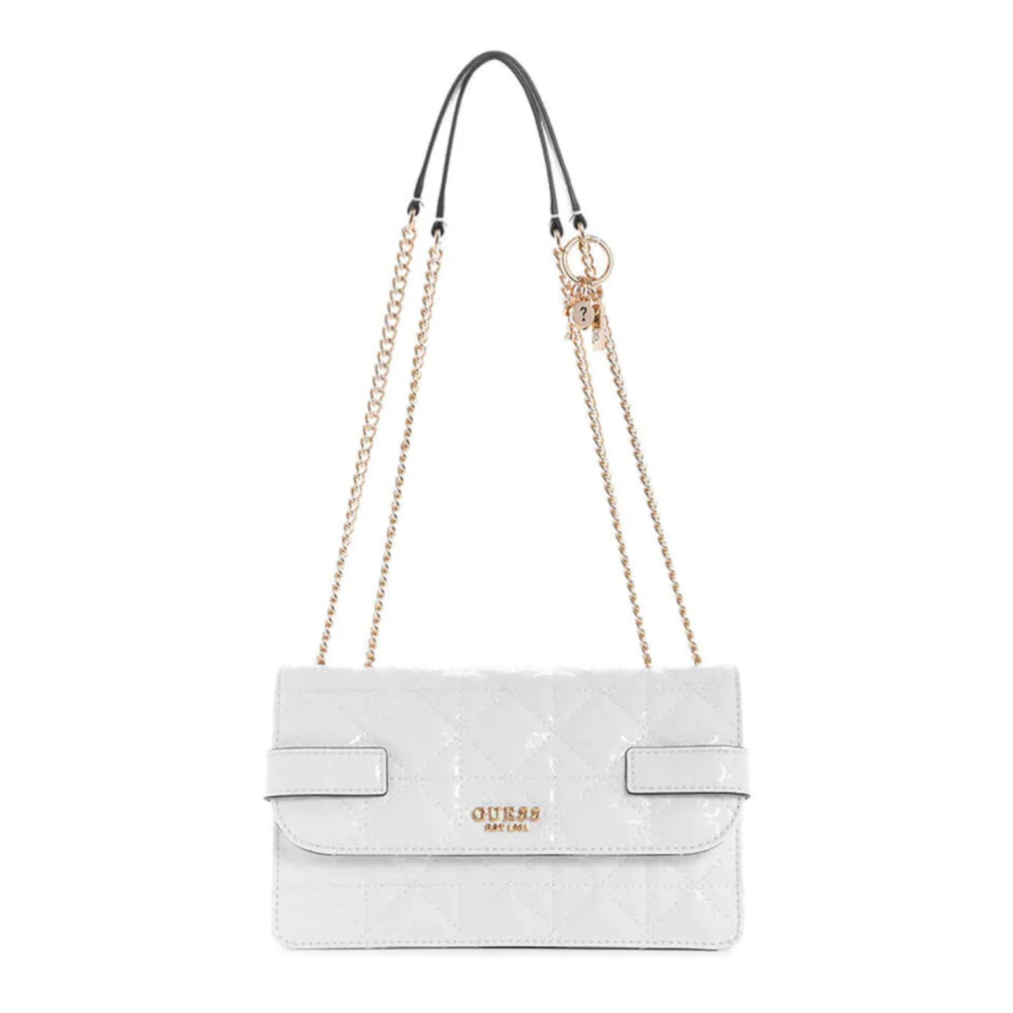 Sac à main Guess Malia Blanc — Sac en cuir synthétique de luxe pour femmes (25x15x9 cm)