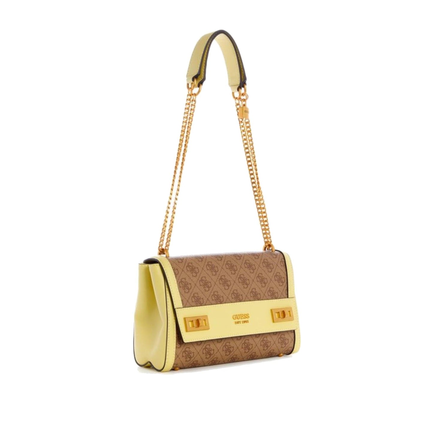 Guess Scala Textile Shoulder Bag in Latte Light for Women XA787019.