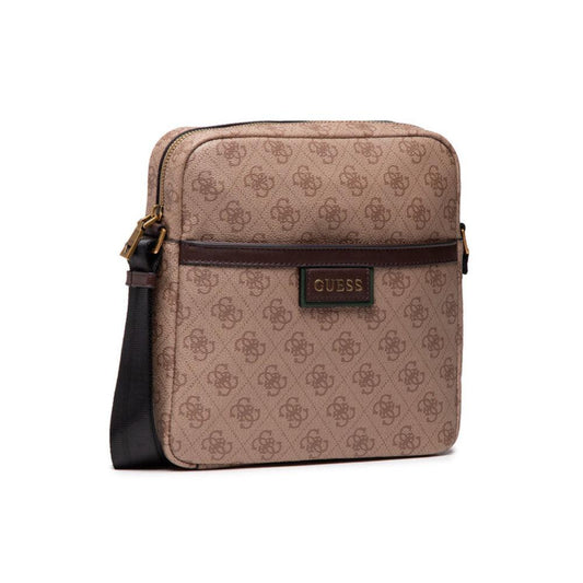 Guess, Vezzola, Document Holder, Textile Crossbody Bag, Brown, For Women.