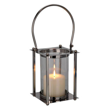 Home & Styling Silver Round Lantern Set – 24cm & 44cm.