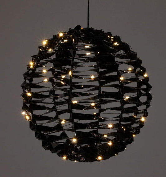 Illuminated Ball - Black 25 cm 60 Led - Afanaya
