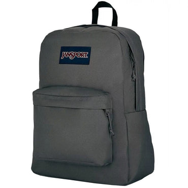 JanSport Super break Backpack– Grey/Silver Everyday Bag - Afanaya