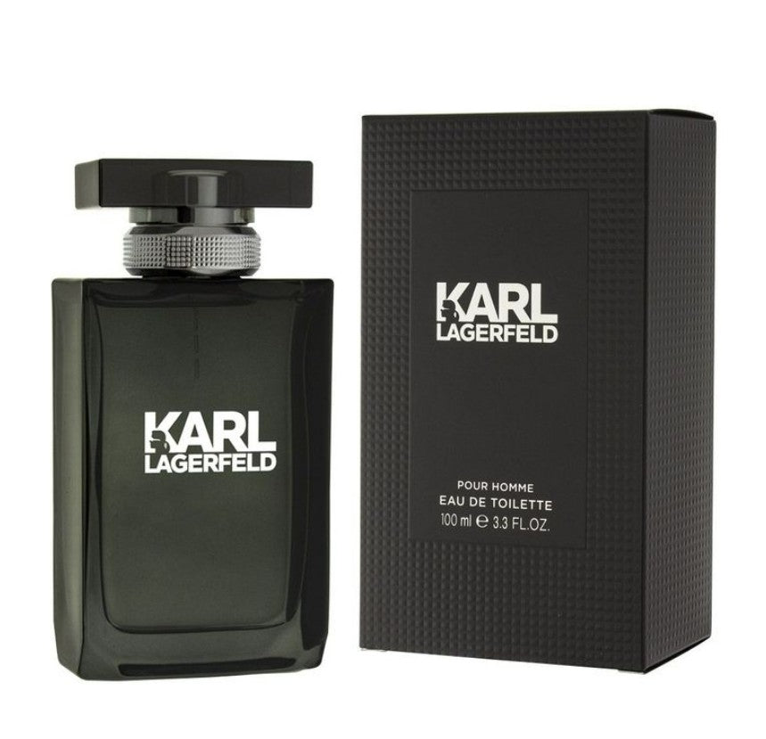 Karl Lagerfeld Pour Homme Eau de Toilette 100ml – Fresh Woody Masculine Fragrance.