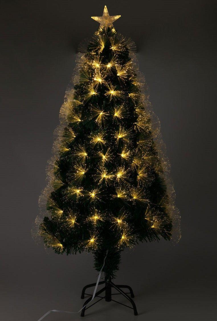 Fiber Optic Christmas Tree 120 cm – Pre-Lit LED Artificial Xmas Tree.