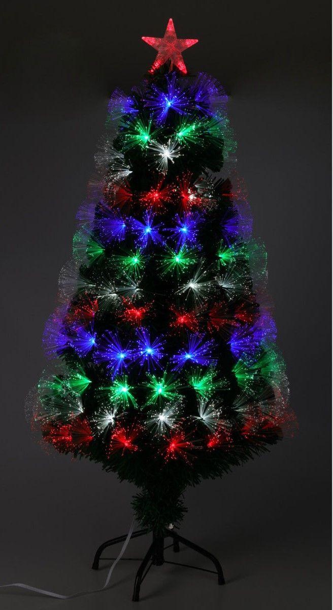 Fiber Optic Christmas Tree 120 Cm Multicolor With 8 Lighting Functions And Memory Indoor Use.