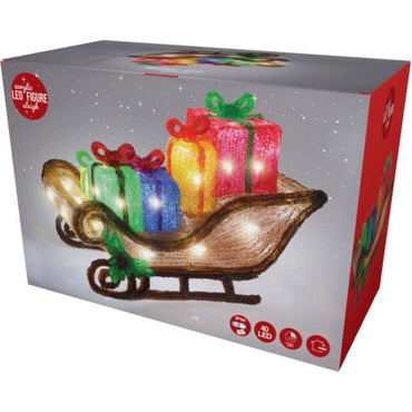 Kerstfiguur Acryl - Arreslee Met Led - 40 Cm - Afanaya