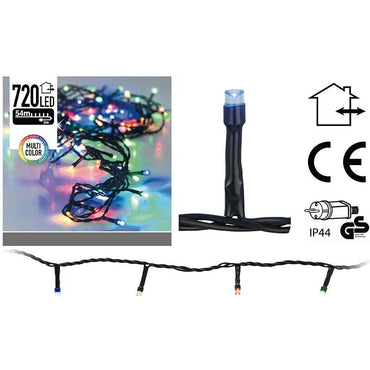 Kerstverlichting - 720 Led's - 54 Meter - Multicolor - Afanaya