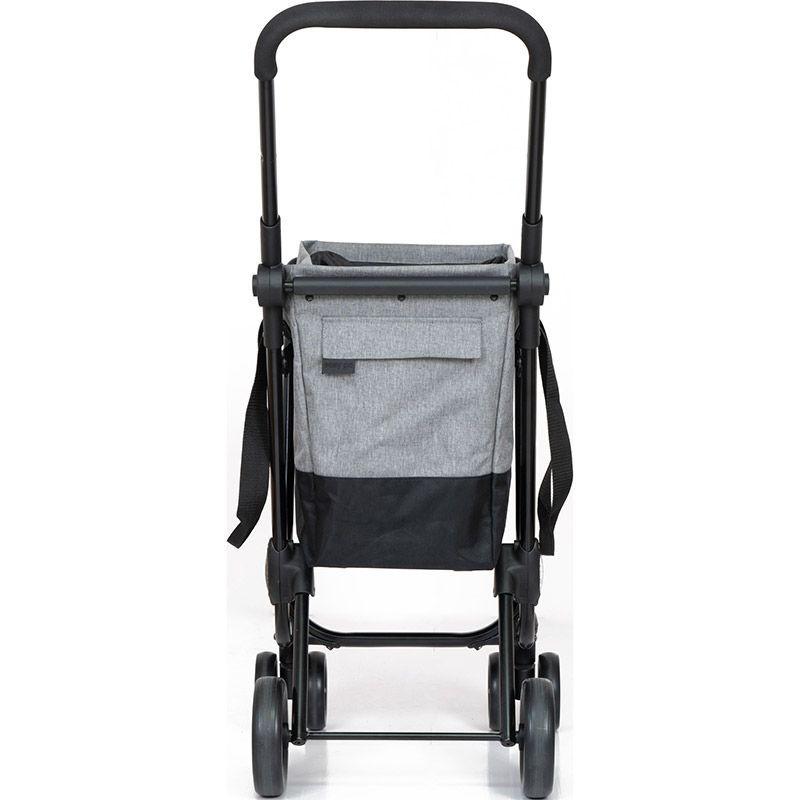 Playmarket Easy Go Shopping Trolley Foldable Cart Black Green Lightweight Durable Easy To Maneuver.