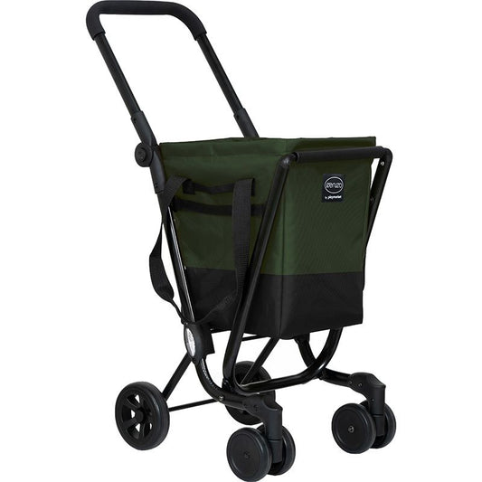 Playmarket Easy Go Shopping Trolley Foldable Cart Black - Green - Afanaya