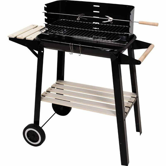 Portable Mobile Barbecue Grill Outdoor Charcoal BBQ With Wheels For Garden And Terrace.