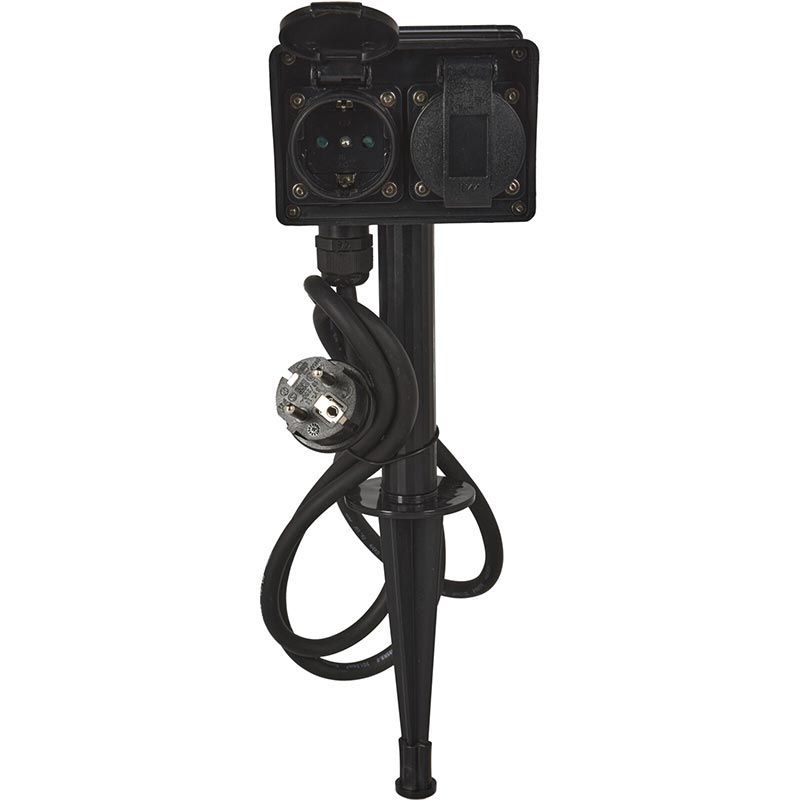 Premium Outdoor Garden Socket with 2 Outlets & Built - in Timer Waterproof Power Supply for Garden & Terrace - Afanaya